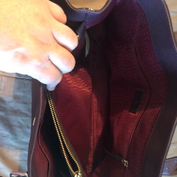 Plum Colored Kate Spade Tote - Picture 5 of 8